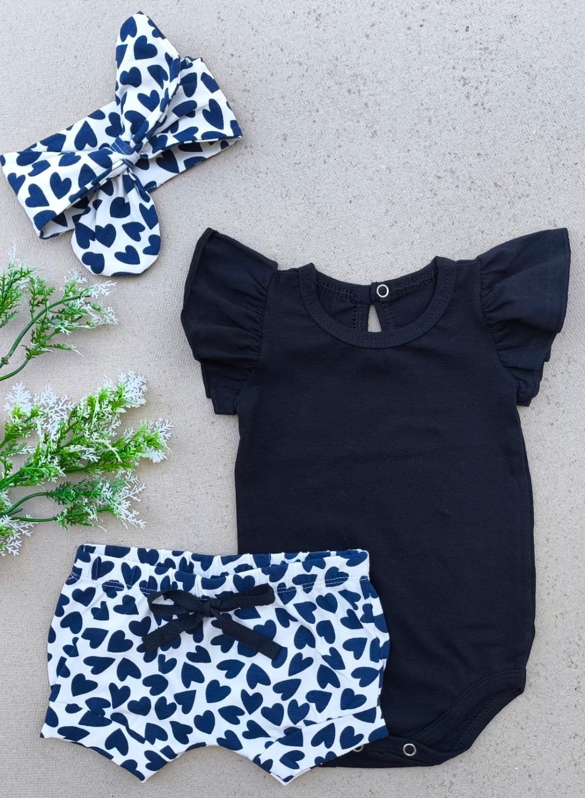 CONJUNTO CORAÇÕES BLACK