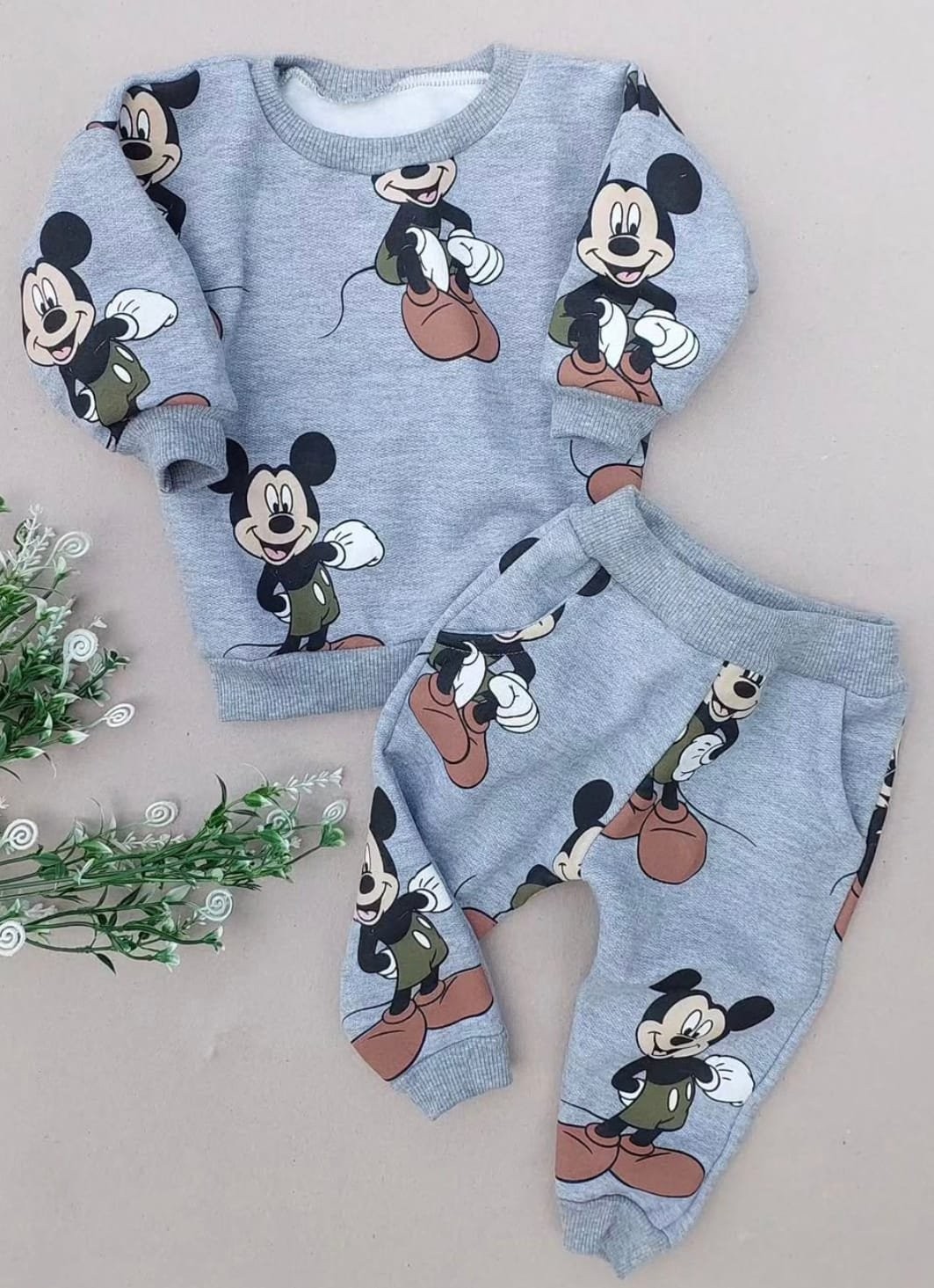 CONJUNTO MOLETON MICKEY MESCLA