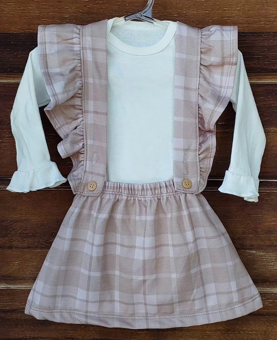 CONJUNTO SALOPETE XADREZ