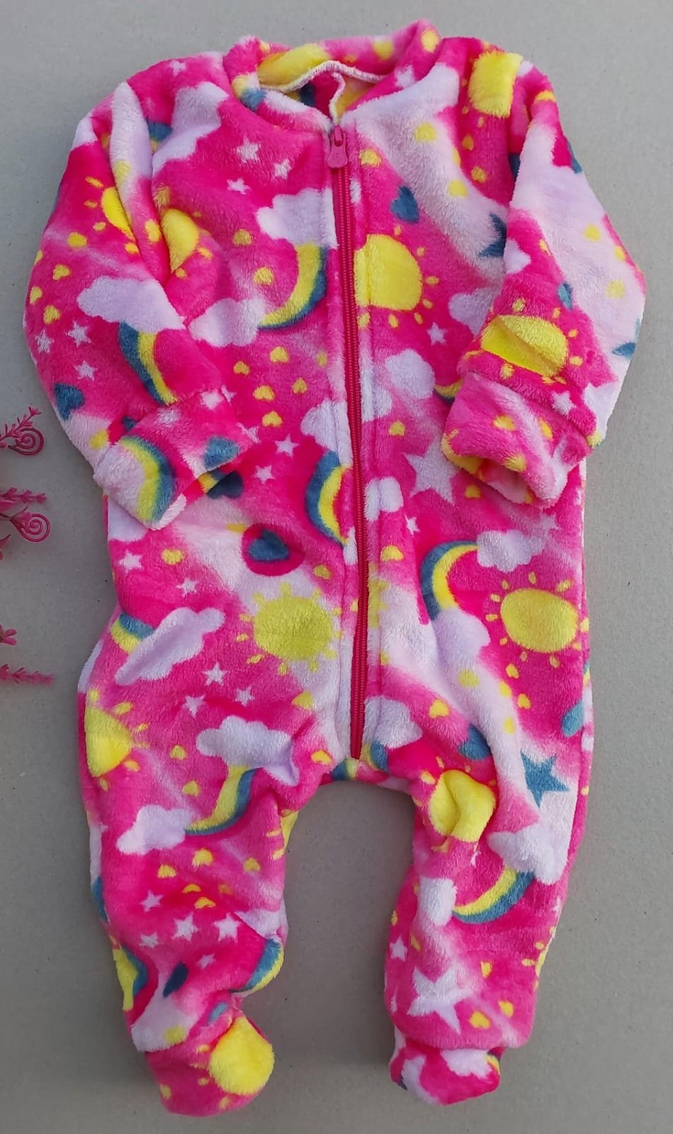 MACACÃO EM FLECCE ROSA