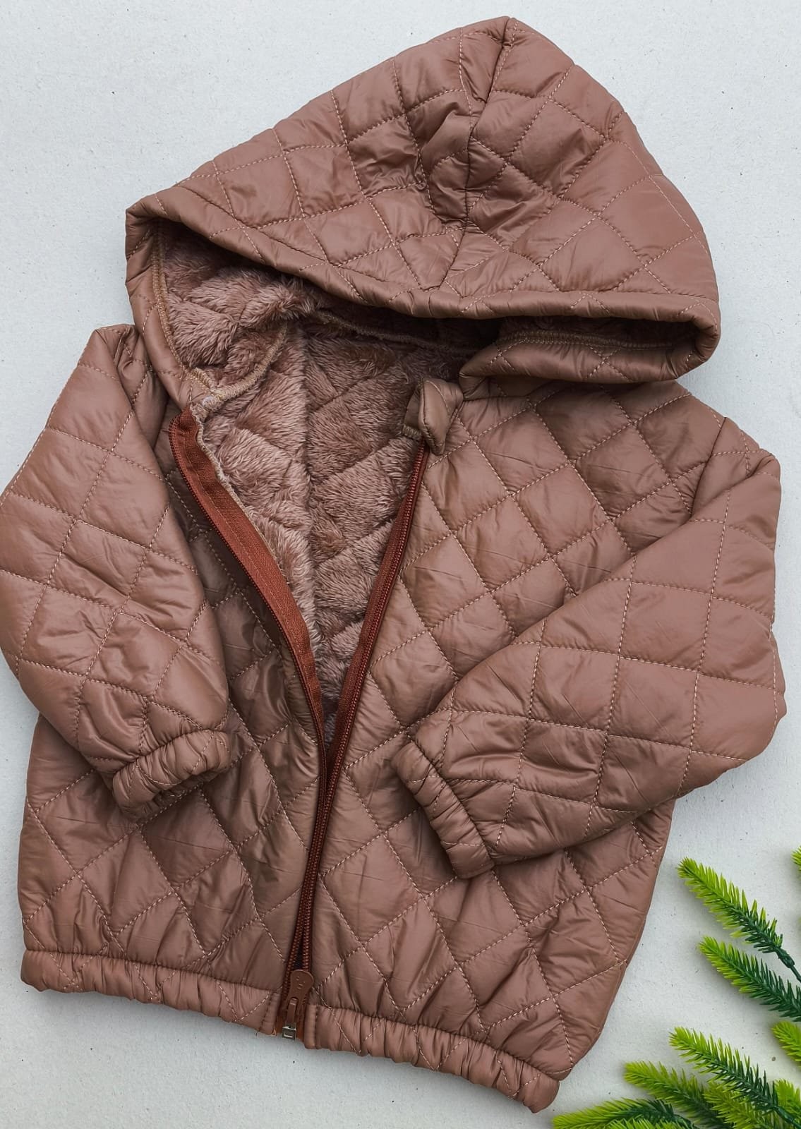 JAQUETA PUFFER MARROM