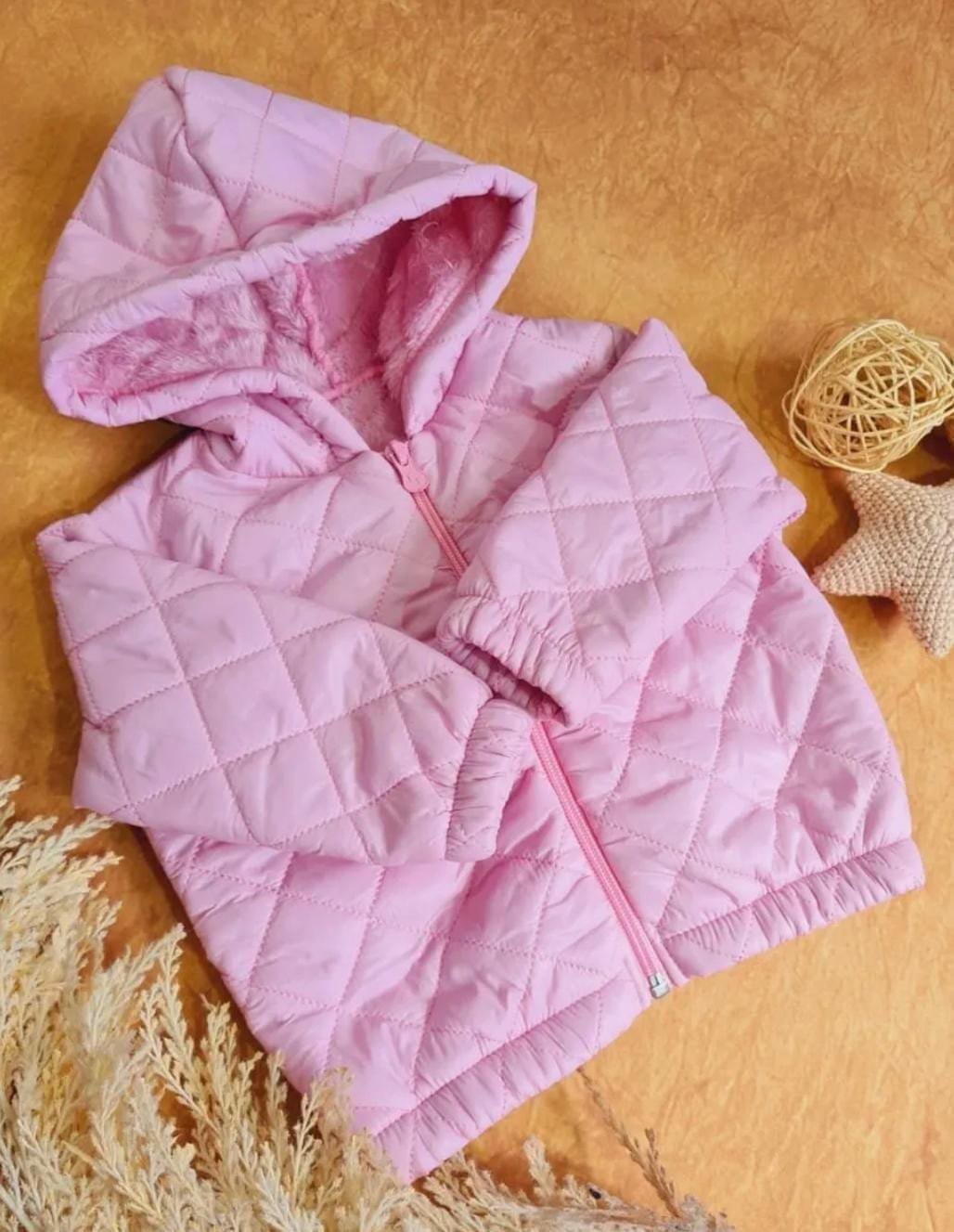 JAQUETA PUFFER ROSA BEBE