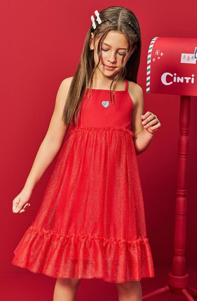 VESTIDO RED BRILHO
