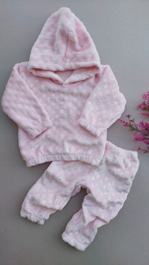 CONJUNTO FLECEE ROSA BEBE
