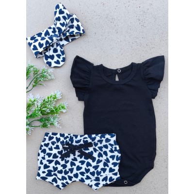 CONJUNTO CORAÇÕES BLACK