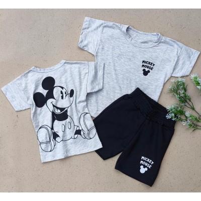 CONJUNTO MICKEY CINZA.