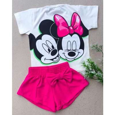 CONJUNTO MINIE LAÇO ROSA.