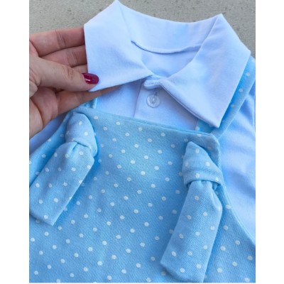 CONJUNTO JARDINEIRA POÁ BLUE