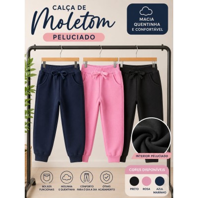 CALÇA DE MOLETOM PELUCIADO